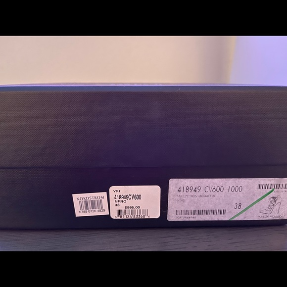 Saint Laurent Black Paris python-embossed Lace-up - Picture 2 of 4